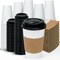 [100 Pack 16 oz Disposable Coffee Cups with Lids and Sleeves - To Go Coffee Cups for Hot Drinks, Chocolate, Cocoa and Coffee Bar
